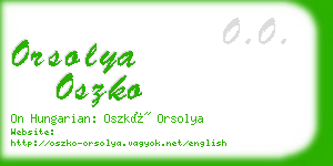 orsolya oszko business card