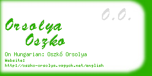 orsolya oszko business card